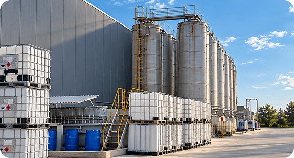 Grannex warehouse facility and storage tanks in Thessaloniki